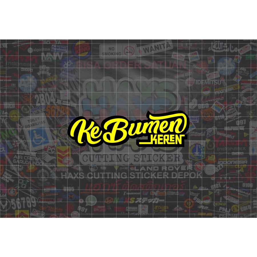 Cutting Sticker Kebumen Keren Ukuran 10 Cm Motor Mobil