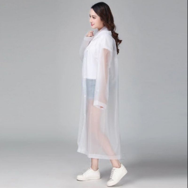 MS88 JAS HUJAN EVA TRANSPANT TEBAL DEWASA DAN ANAK / JAS HUJAN KOREA PONCHO PRIA WANITA UNIVERSAL / RAINCOAT MANTEL HUJAN PVC TERUSAN IMPORT