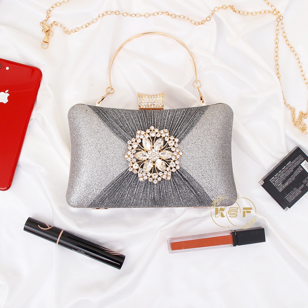 KEF Tas PESTA Wanita  DaEun 1004/ CLUTCH Import / HandBag SlingBag Kondangan 1004