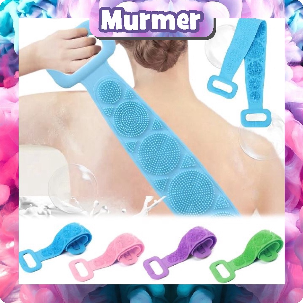 MurmerOfficial Sikat Punggung Badan Silicone Scrubber Sponge Mandi Alat Gosok Pembersih Daki Silikon 2 Sisi Karet R638