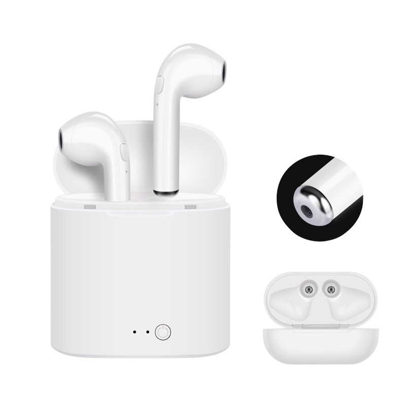 [WS] Headset Bluetooth Mini V.42 Earphone Aipods HBQ I7S TWS Twins With Charging Case