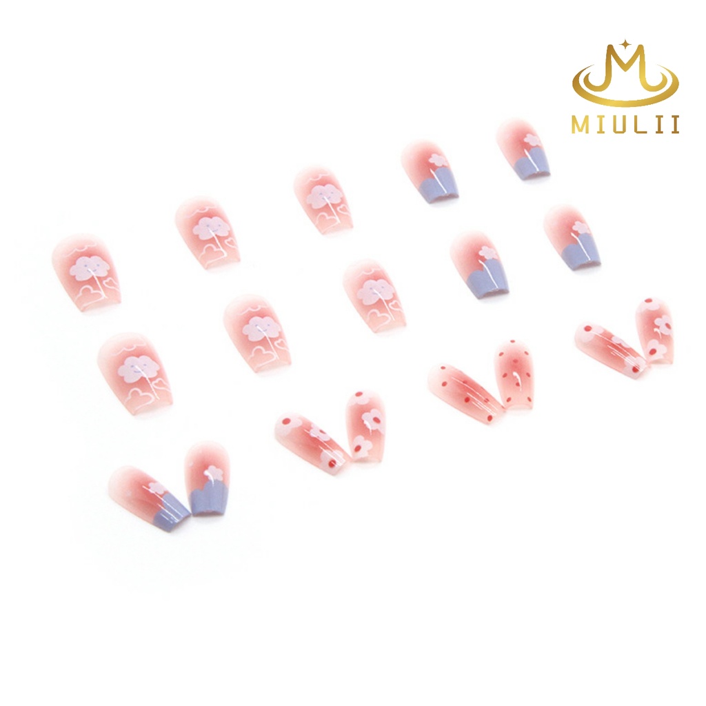 MIULII / KUKU PALSU   A0617  / 24PCS / 3D / NAIL ART / PREMIUM / CUTE / FREE LEM JELLY / KUTEK