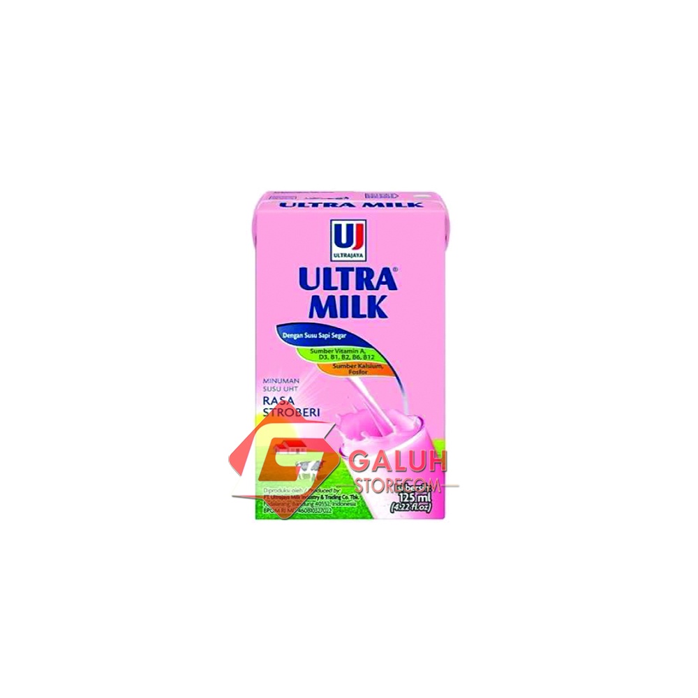 

Ultra Milk Susu Uht Stroberi 125ml