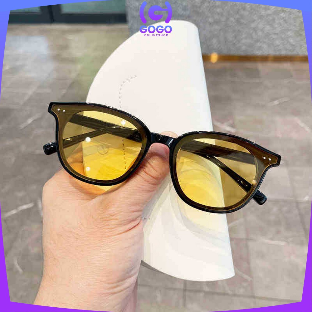 GOGO-C654 Kacamata Korean Fashion Kaca Mata Vintage Retro Korea Sunglasses Kuning Pria Wanita / Kacamata Lensa Retro Unisex Fashion