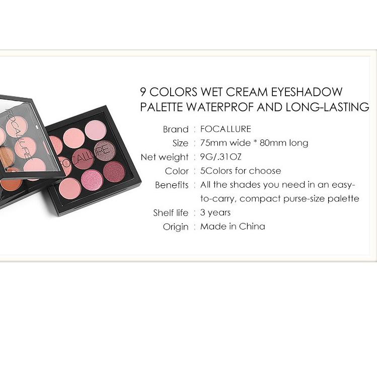 SALE!!Focallure 9 Color Eyeshadow Palette Focallure Eyeshadow Matte Focallure Eyeshadow Shimmer Foca