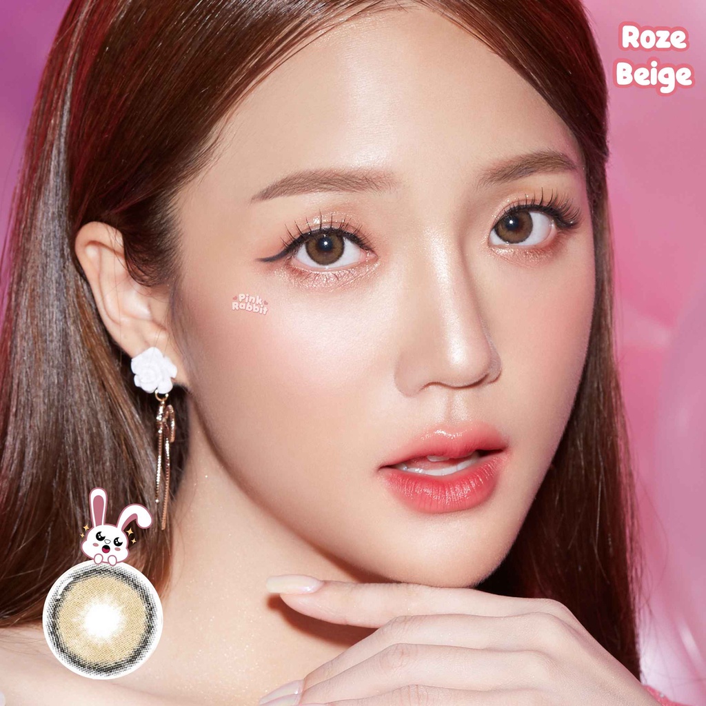 PINKRABBIT Softlens Roze Beige (Normal, Minus 0.5 s/d 10.00)