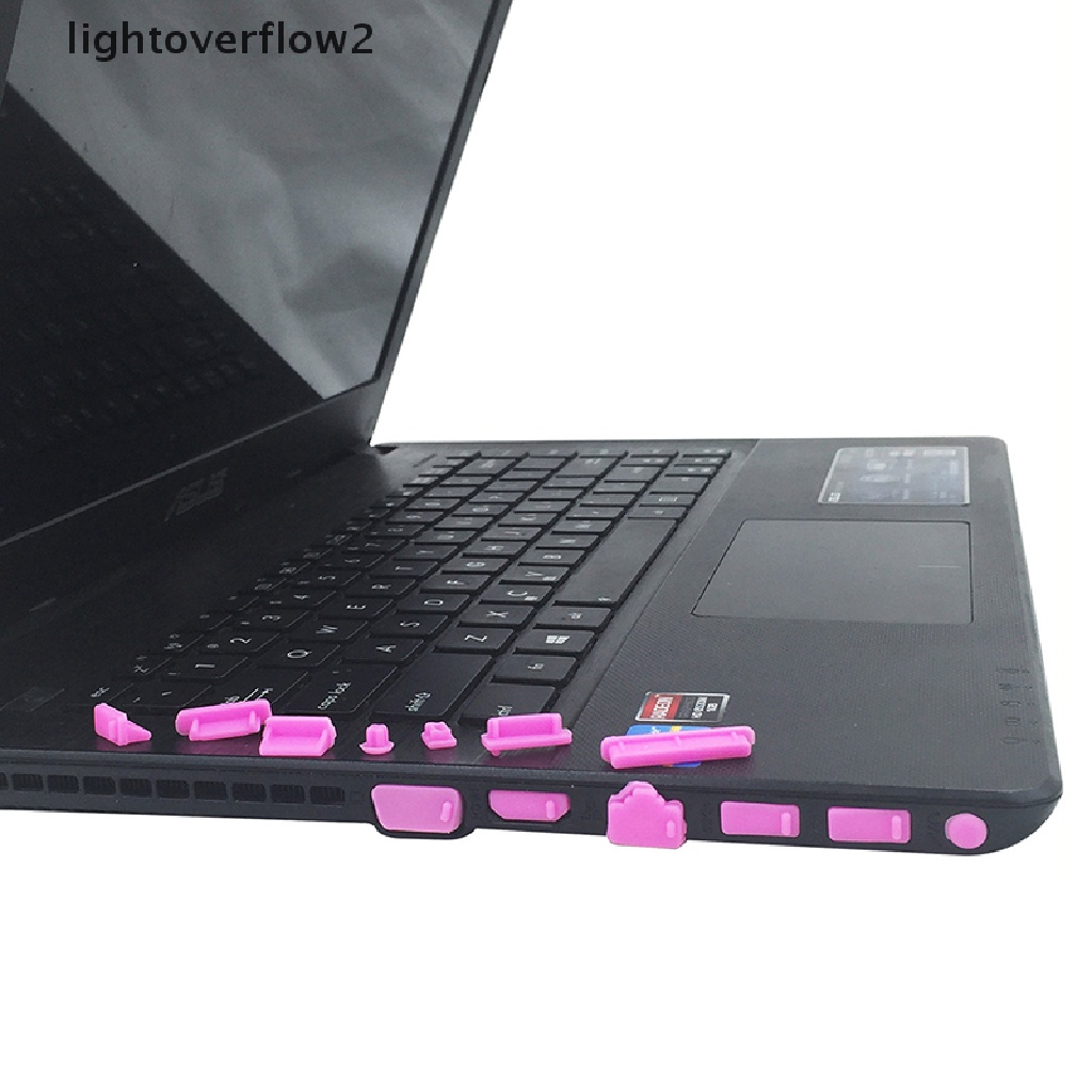 (lightoverflow2) 16pcs / set Plug Silikon Anti Debu / Air Untuk Laptop / Notebook (ID)