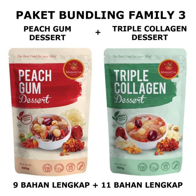 

Mamacia Treats Paket Bundling Family 3 : Peach Gum + Triple Collagen MURAH