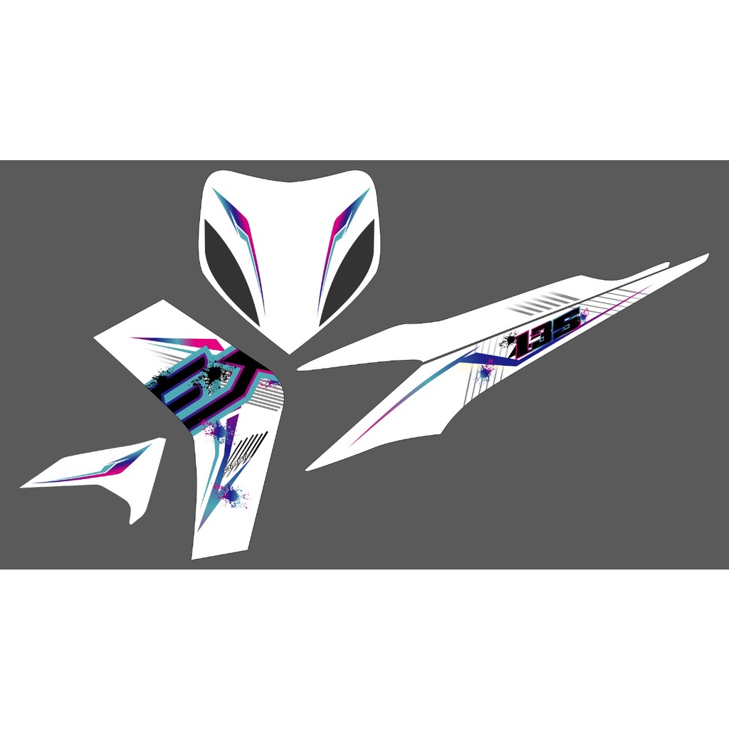 STRIPING TRANSPARAN MX OLD 135/LC 135 MOTIF RAINBOW