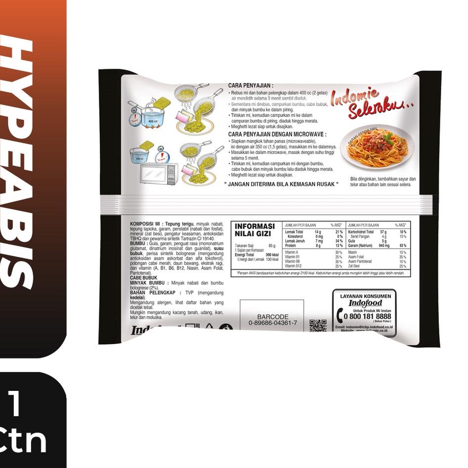 

10.10 ✨Promo✨ 1 Dus Isi 40 Pcs - Indomie Hypeabis Mieghetti Bolognese !