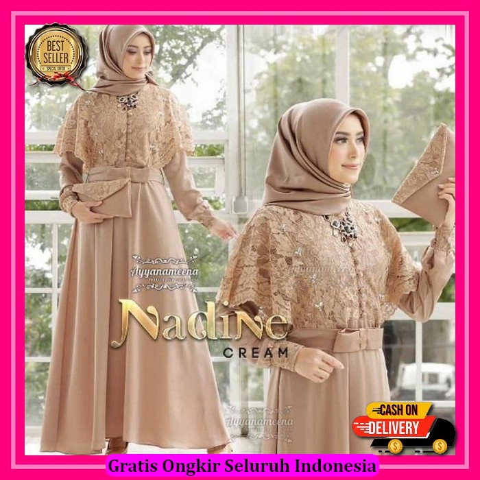 Gamis Syari Ceruty Babydoll Set Khimar Wanita Remaja Ibu Ibu Jumbo Mewah Terbaru Gamis Wanita Muslim