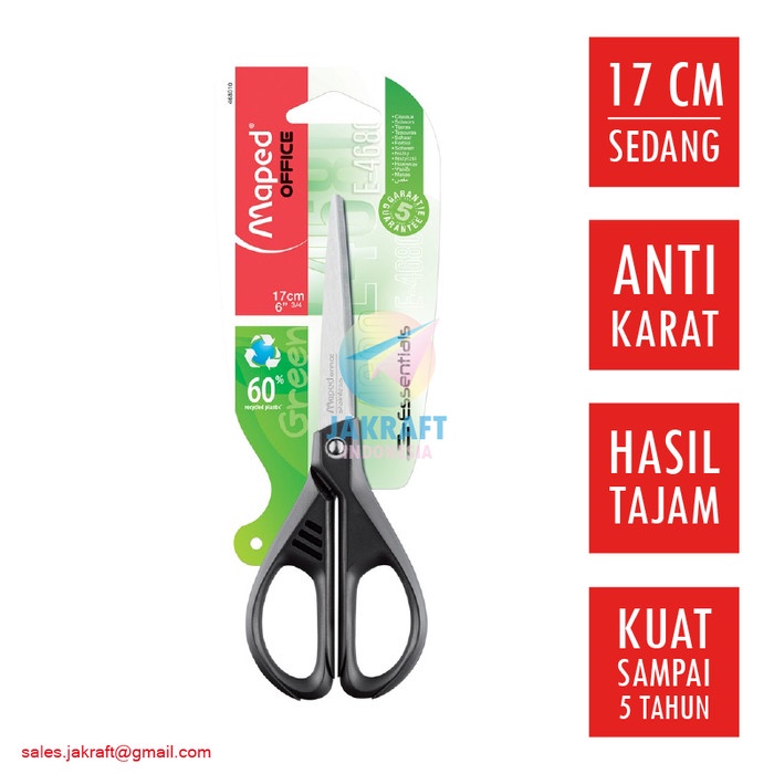

Pemotong Gunting Kertas Sedang 17 Cm Maped Essentials Green Stainless Steel