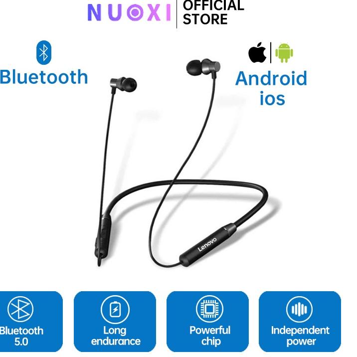 Recomended Lenovo HE05 Earphone Headset Wireless Bluetooth 5.0 Magnetic  / Original Lenovo