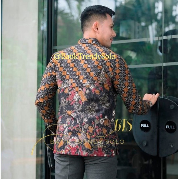 Hem  Kemeja Baju Batik Pria Cowok Laki Laki Slimfit Full Lapis Furing Lengan Panjang Lengan Pendek Original Asli Batik Jumanta Solo Laweyan Size S M L Xl XXL Bahan Katun Premium  984