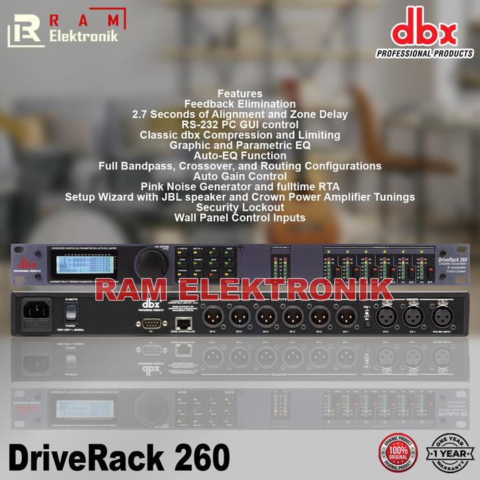 Speaker Management Driverrack Driver Rack Dbx 260 / Dbx260 Original Terbaru