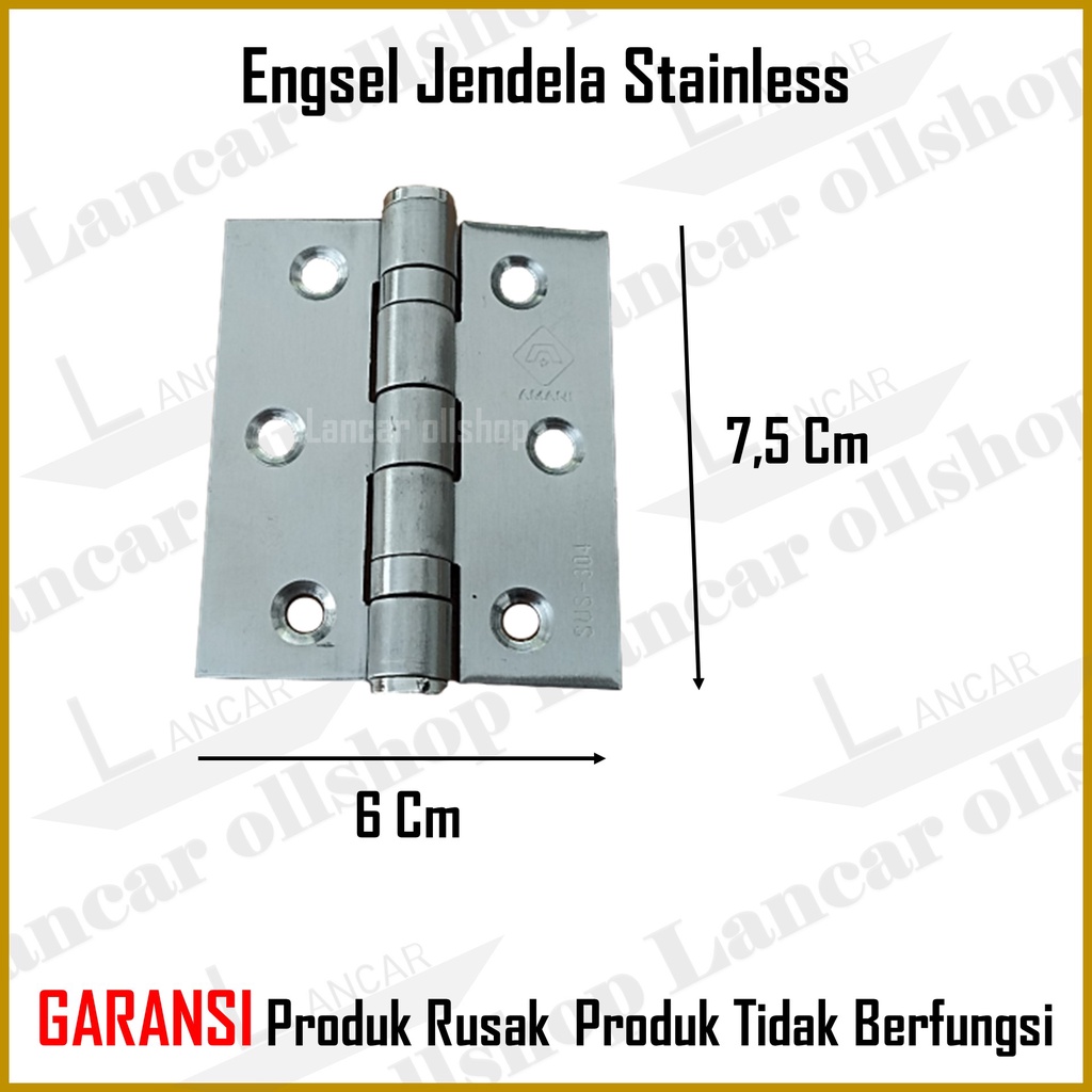 Engsel pintu stainless 3 inch / Engsel jendela