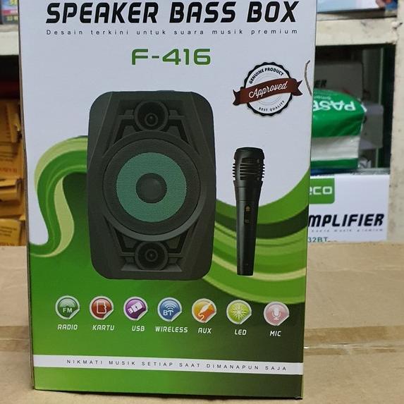 SPEAKER BLUETOOTH 4 INCH FLECO F-416/F-417 PLUS MIC KARAOKE X-BASS//SPEAKER SALON AKTIF X-BASS//SPEA