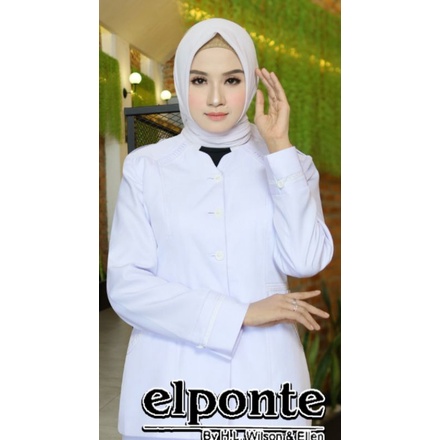 SERAGAM PERAWAT/ BAJU PERAWAT  902/ BAJU ASN STLAN  ROK / ATS PUTIH SANGHAI  902 FREE HIJAB