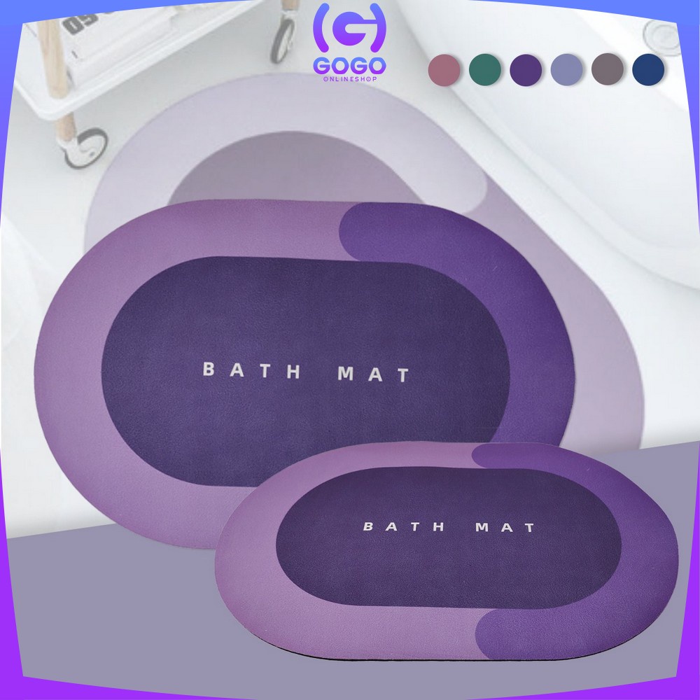 GOGO-C458 Keset Diatomite Keset Kaki Kamar Mandi Serap Air Keset Lantai Rumah Anti Bau Keset Batu Kamar Mandi Anti Bakteri