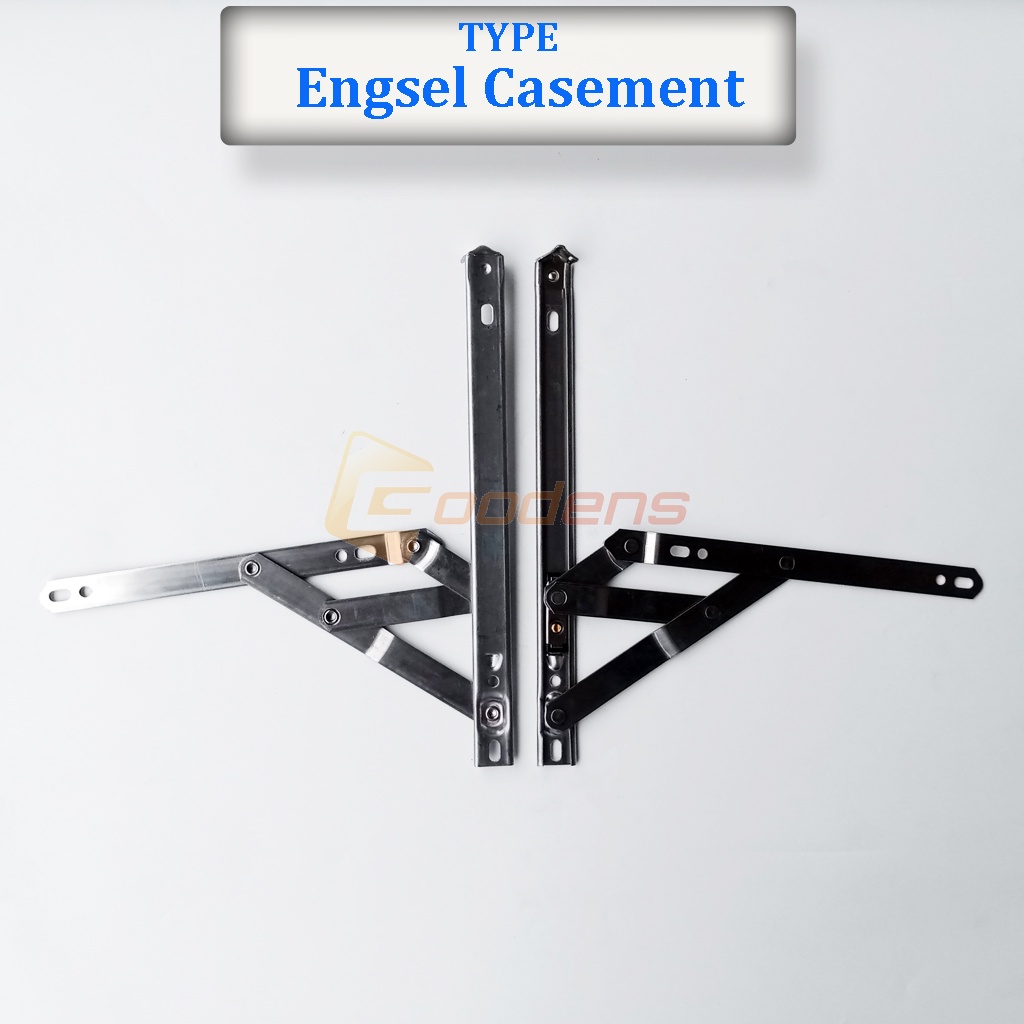 Engsel Casement 14 inch Kesmen Engsel Jendela Aluminium Stainless Steel