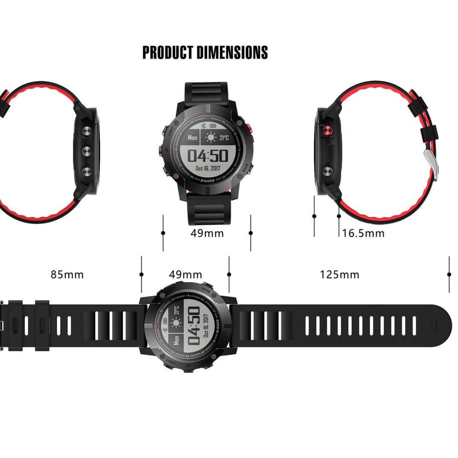 Siap Kirim Aolon GPS Smart Watch DM18 Heart Rate Blood Oxygen Monitor 50M Deep Water IP68 Outdoor Sp