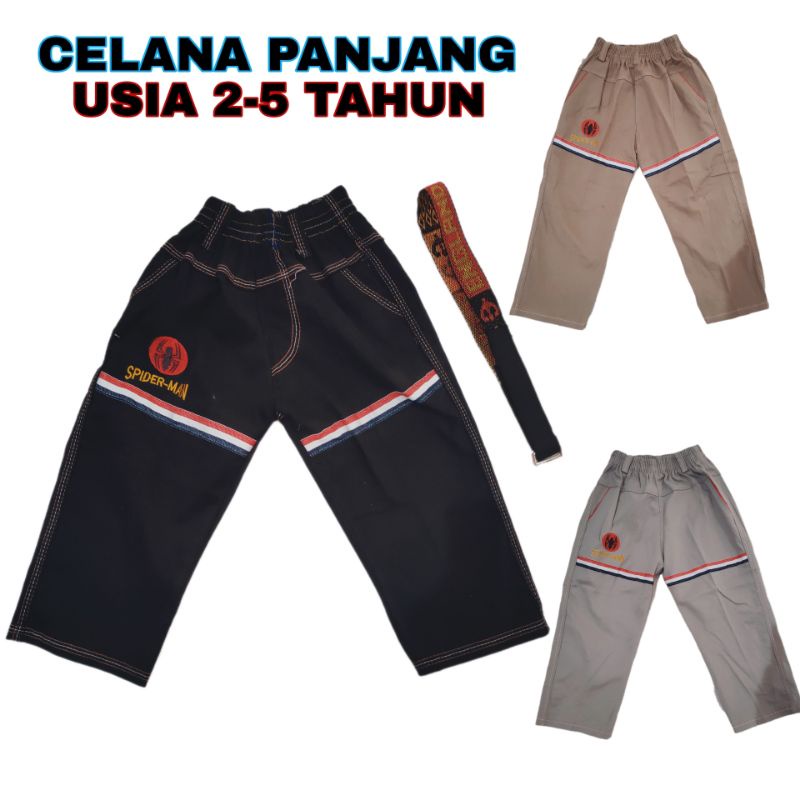 Celana Panjang Anak Cowok Sabuk S M L laki laki cowok Fatonah Shop