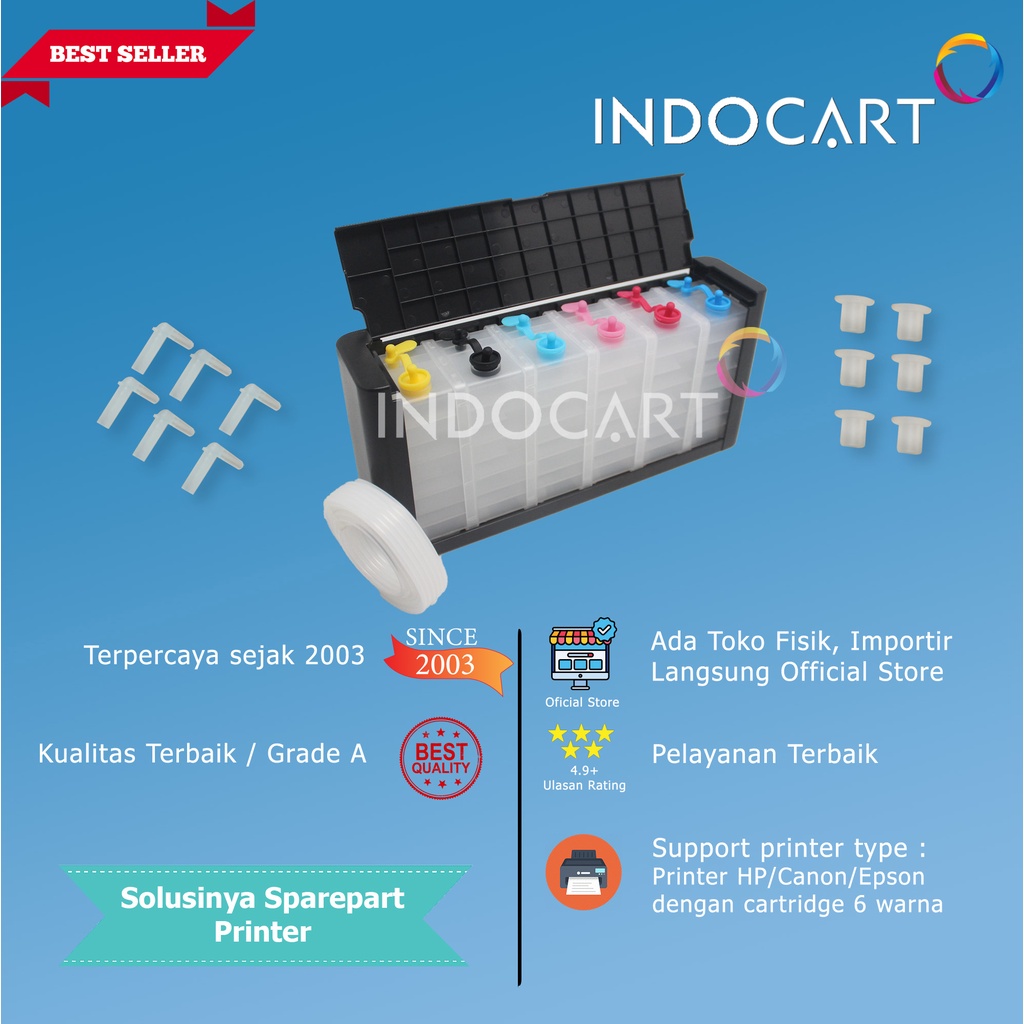 Ink Tank Modif-Tabung Infus Printer Ink HP Canon Epson 100ml 6w Hitam