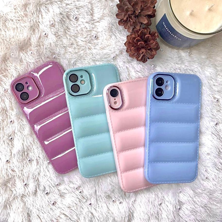 Puff Glossy case for iphone 7 8 plus x xs xr max 11 12 1001