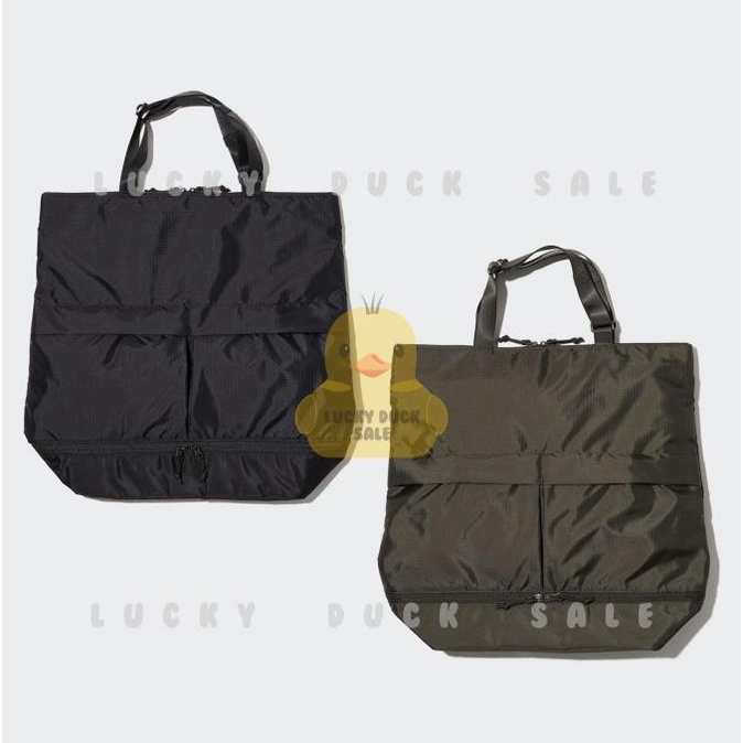 Uniqlo Utility 2Way Backpack Tote Bag Tas Ransel Serbaguna Pria Wanita