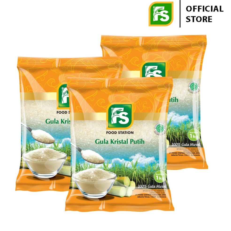 

Stok Banyak Food Station -FS Gula Pasir Premium 3pcs @1kg AMA