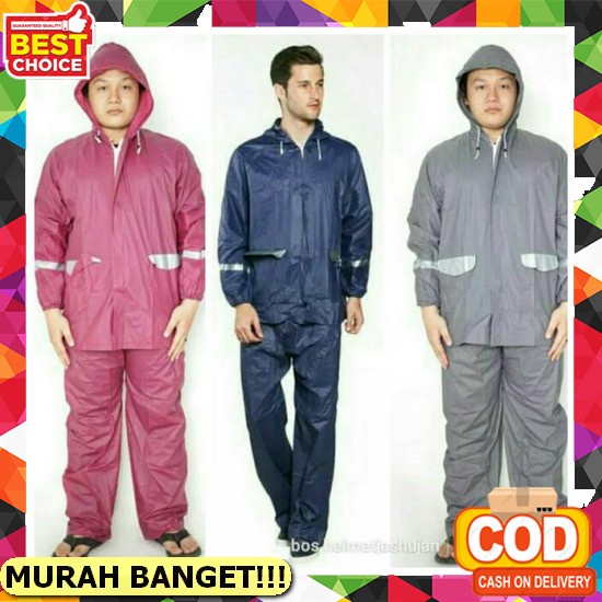 Jas Hujan Muslimah Raincoat Wanita Jas Ujan Cewek Mantel Hujan Gamis Navy Jas Hujan Stelan Dewasa Do