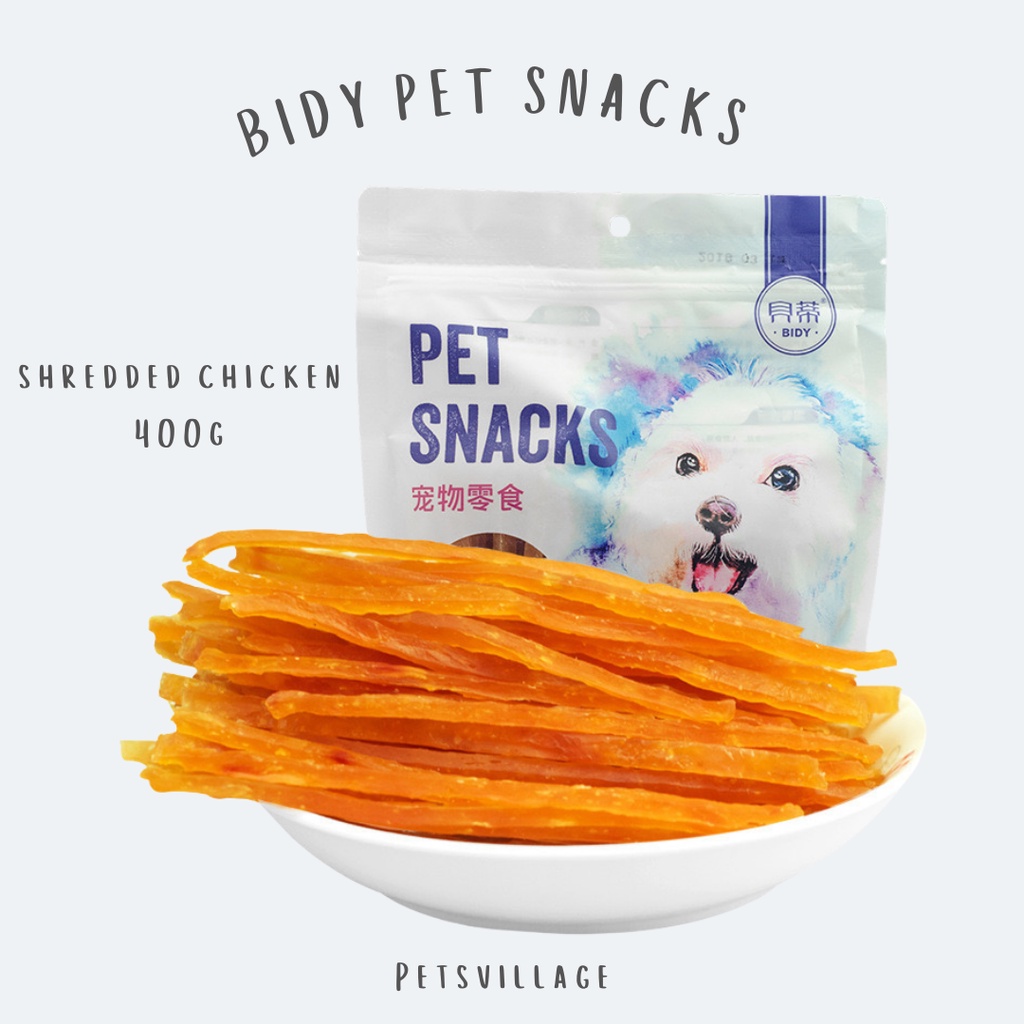 BIDY PET SNACKS SHREDDED CHICKEN 400GRAM