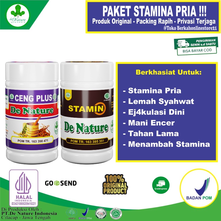 Obat Kuat Pria Tahan Lama Herbal Stamina Pria Ceng Plus Stamin De Nature