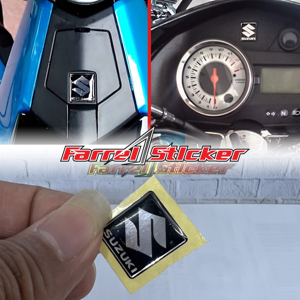 stiker timbul S spido sticker 3d logo SUZUKI kotak