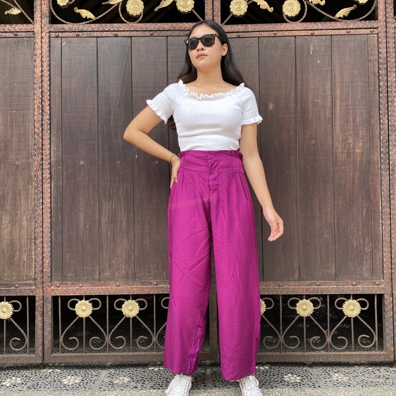 Kulot Rempel / Highwaist / Rayon pants +saku