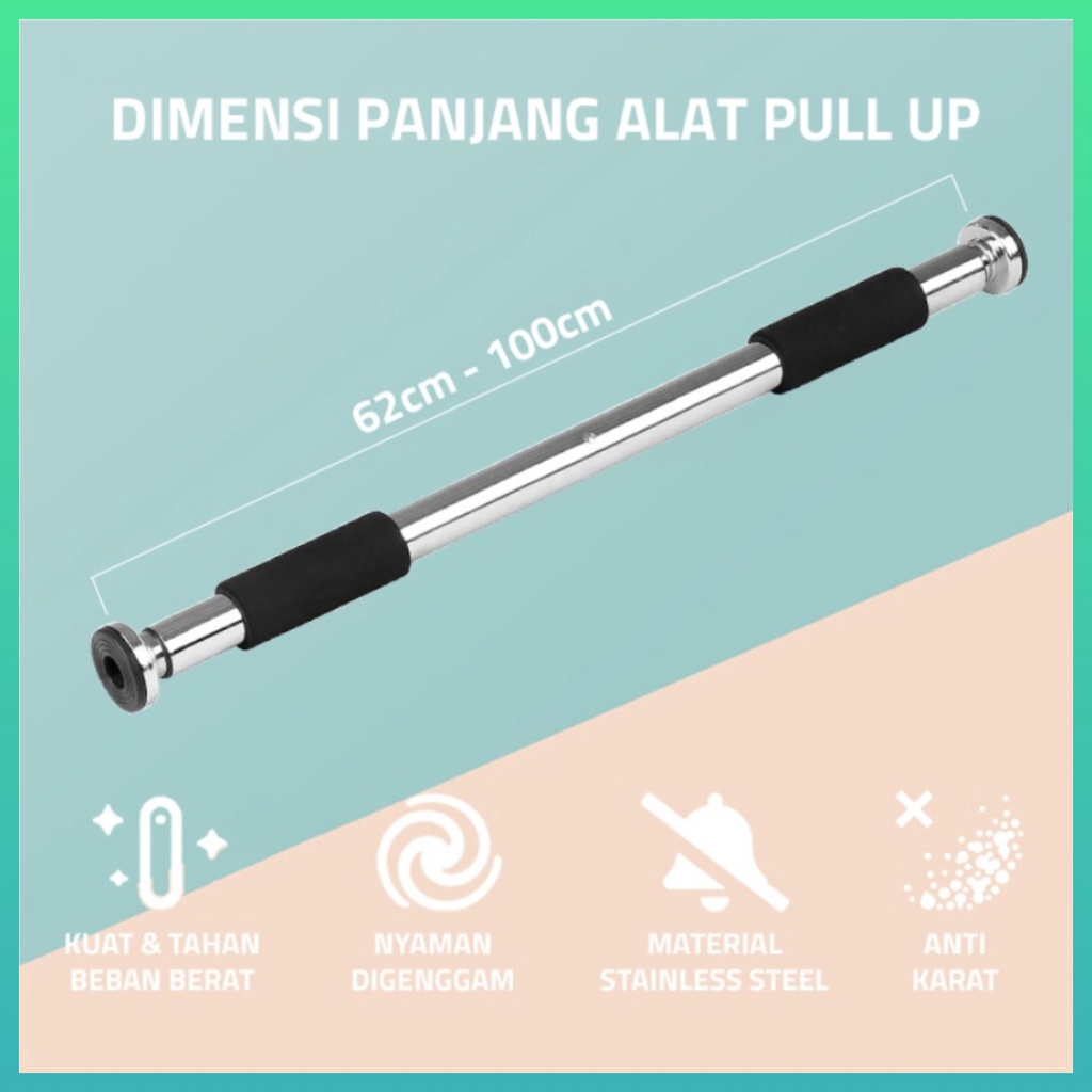 Pull Up Bar Pull Up Door Chinning Alat Olahraga Rumah Iron Gym JS-5 Worldhome66