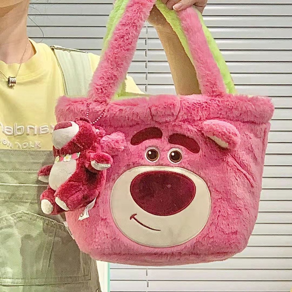 ◄♂►Sera Disney Plush Winnie the Pooh Tas Wanita Tas Kain Tas Bahu Tote Tas Belanja Kapasitas Besar Tigger Niche Tas Wanita