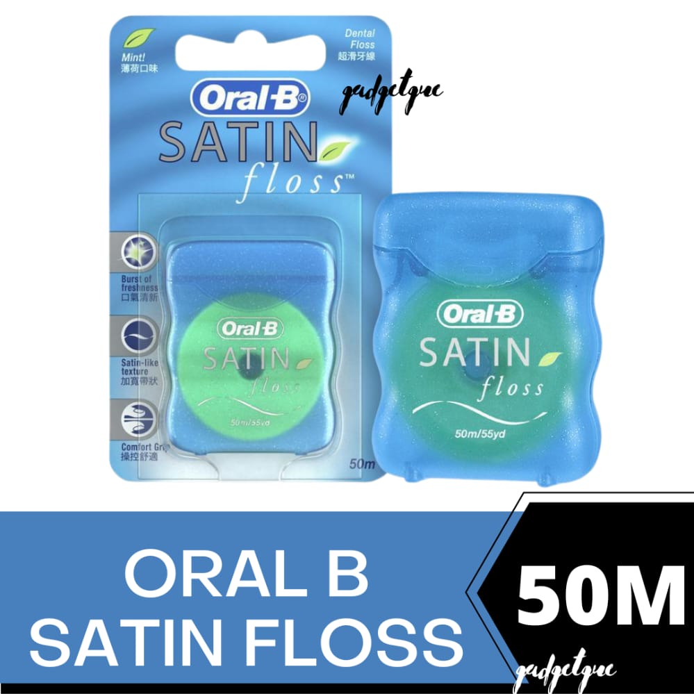 Jual Dental Floss Oral B Benang Gigi Dental Floss Gigi 50M Satin Floss ...