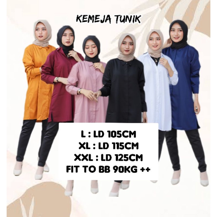 TUNIK TOYOBO / KEMEJA TUNIK / KEMEJA KERJA JUMBO / KEMEJA WANITA LD 125