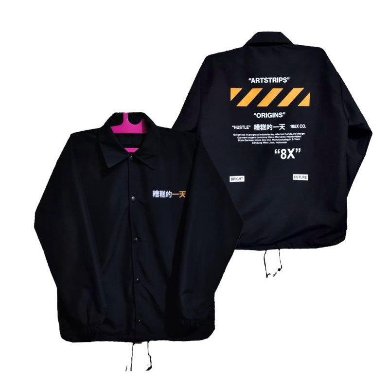 JAKET COACH PRIA NAGA HITAM / JAKET COACH PRIA MURAH/ JAKET PARASUT PRIA KEREN MURAH / COACH JAKET ANTI AIR