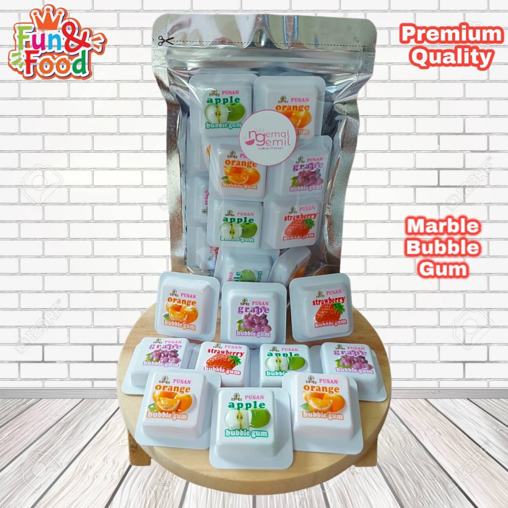 

Marble Assorted Bubble Gum Permen Karet Kelereng Aneka Rasa Buah Kualitas Premium