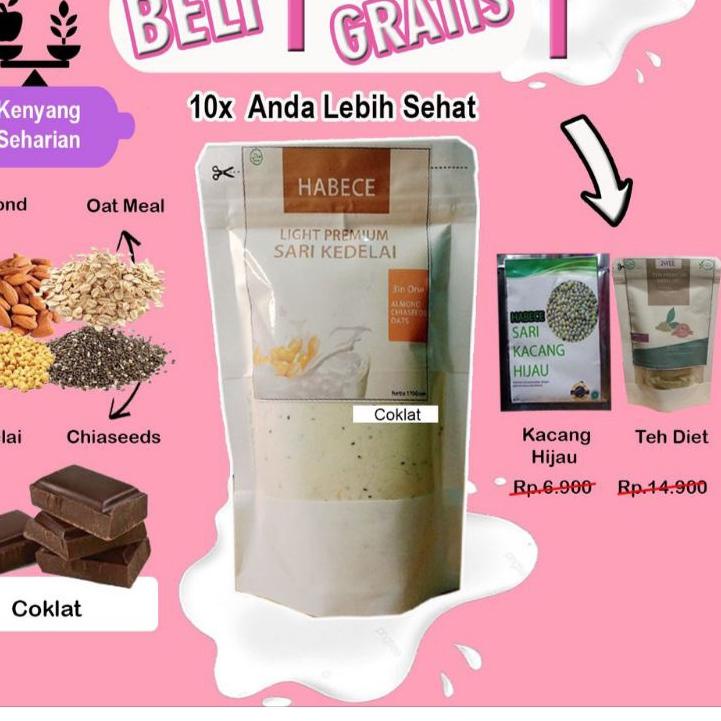 

BAYAR DITEMPAT✔️Susu Kedelai Diet Habece Almond Bubuk Oatmeal Chia Seed|KD7