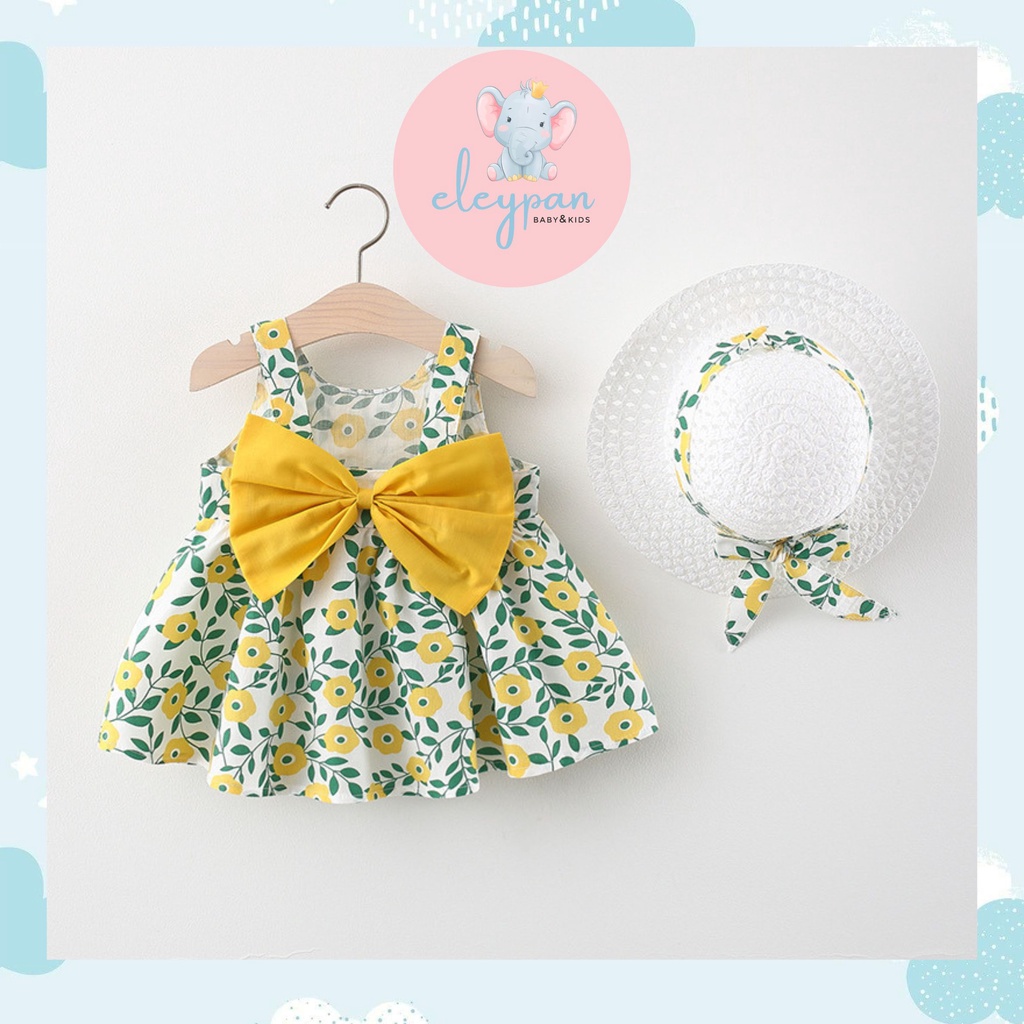 [eleypan.kids] Dress Anak BONUS TOPI IMPORT Quality Dress Summer Anak Terusan Tanpa Lengan Impor Dress Pantai