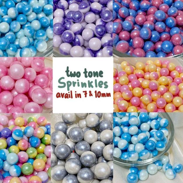 

Ll2L6--7 MM TWO TONE PEARL DOUBLE SIDED SPRINKLES 20 GR DEKORASI KUE HIASAN KUE GULA TRIMIT EDIBLE SPRINKLE DAPAT DIMAKAN