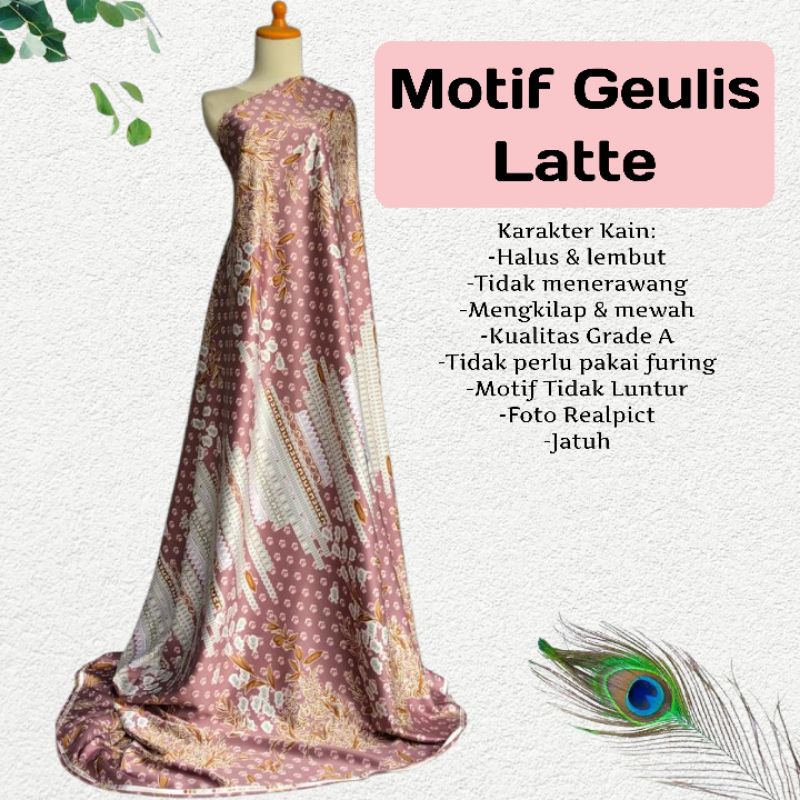 Kain Dr Silk Mengkilap Motif Geulis harga setengah meter