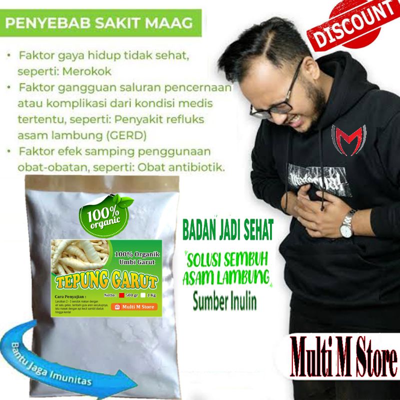

Tepung Garut Premium 500 Gram | Tepung Garut Murni | Obat Maag Dan Asam Lambung