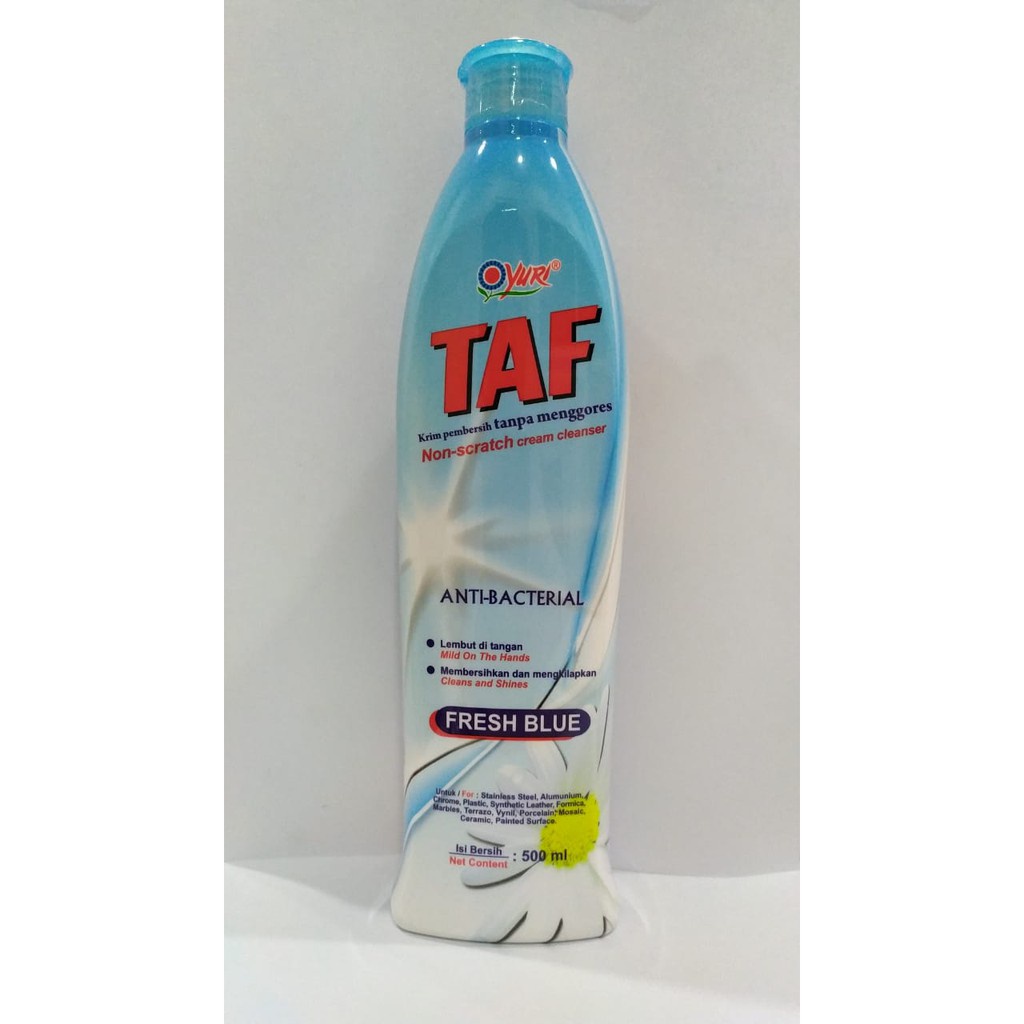 Yuri Taf Krim Pembersih Stainless Fresh Blue Botol 500ml cream