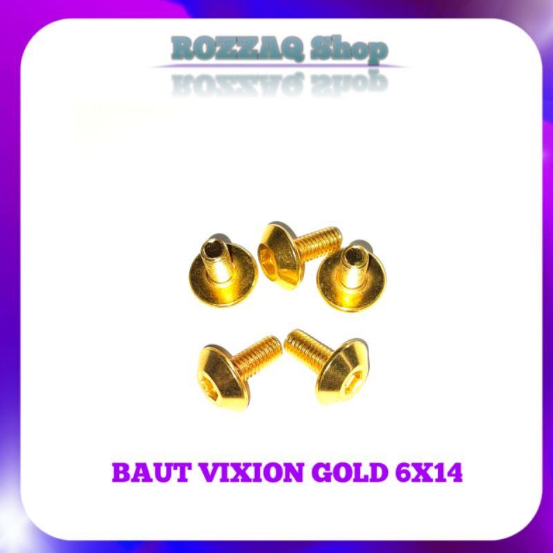 50 PCS BAUT BODY VIXION GOLD BAUT YAMAHA VIXION BAUT COVER BATOK VIXION BAUT COVER YAMAHA VIXION WARNA GOLD KUNCI L5