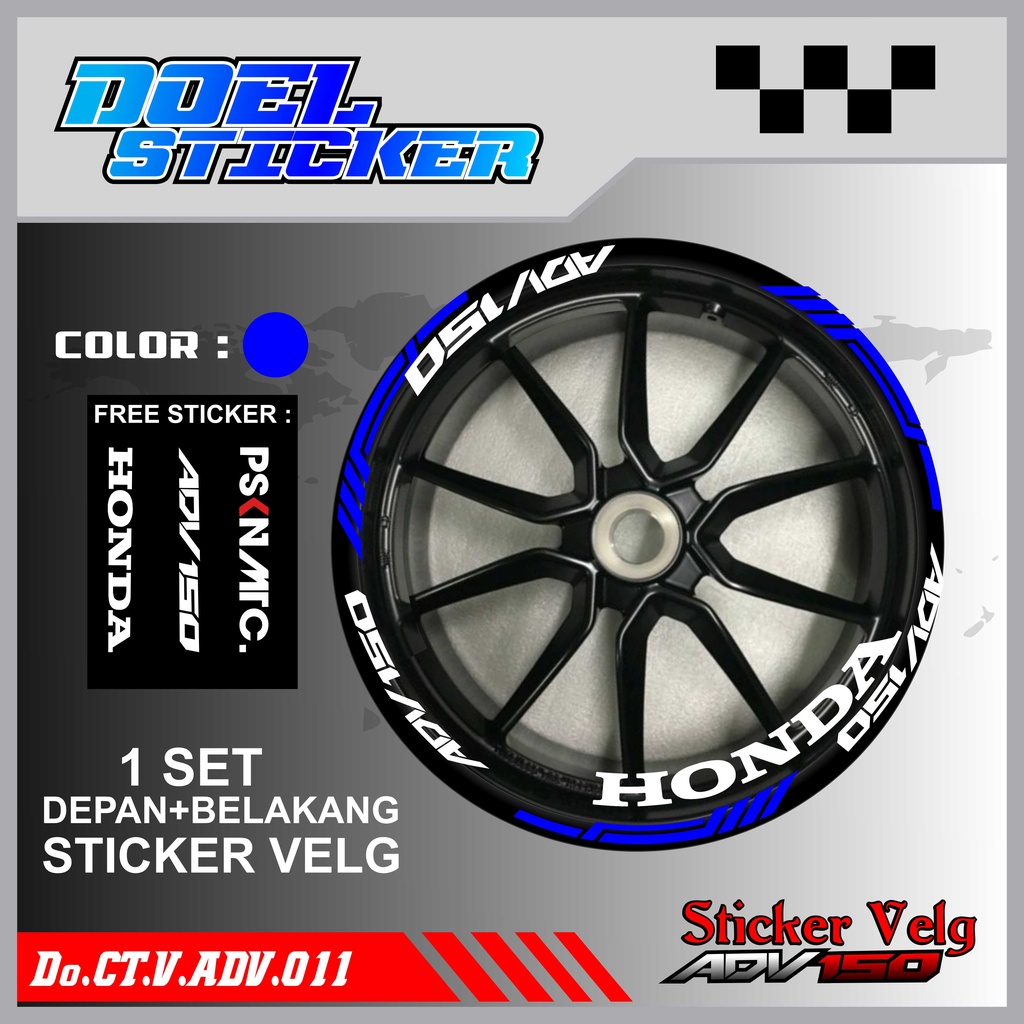 STICKER CUTTING LIST VELG HONDA ADV 150 VARIASI MOTOR DOEL 011