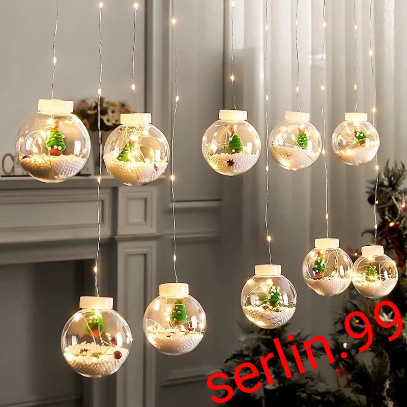 Lampu pohon hiasan natal led string 10pcs lampu natal lampu natal mewah